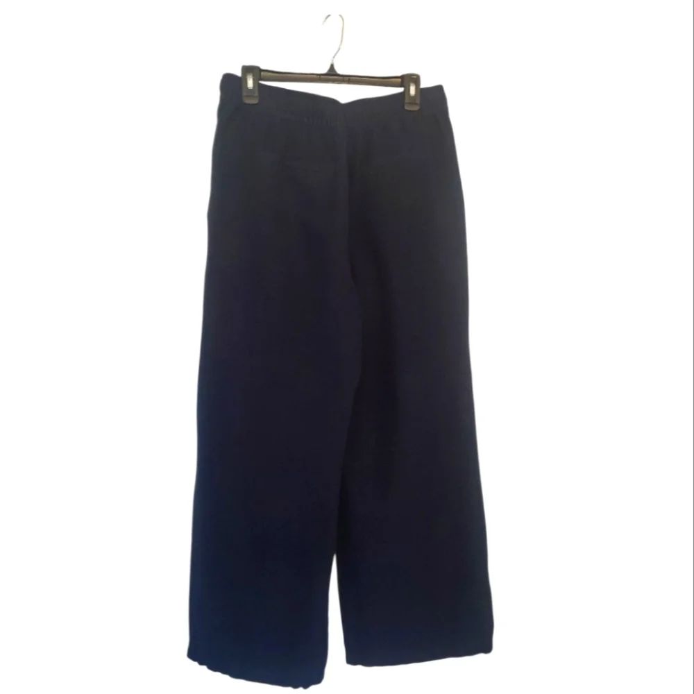 Philosophy Black Linen Blend Wide-Leg Flowy Pants Size M Medium - Picture 3 of 12